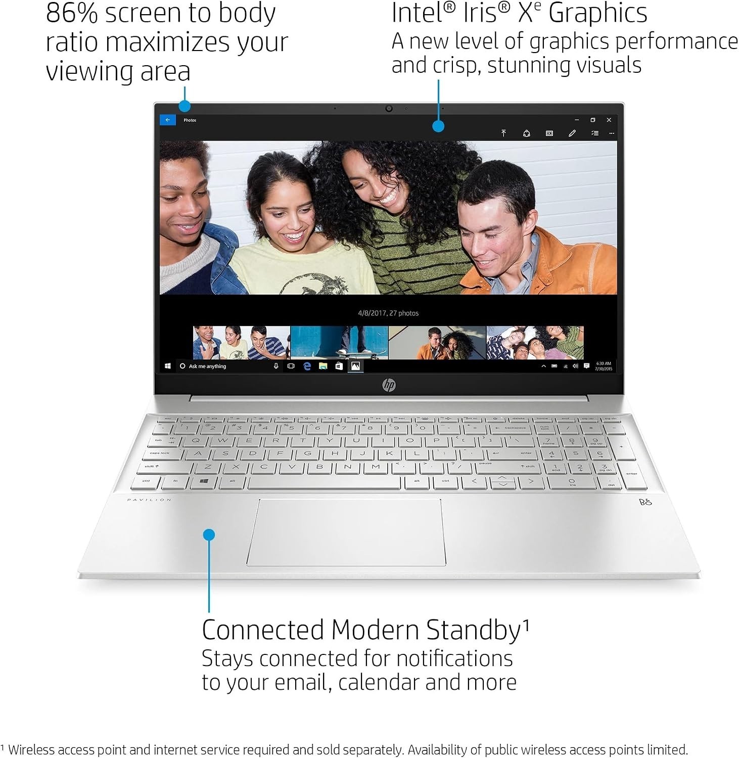HP Pavilion 15-eg3097nr 15.6″ Laptop Intel Core i7 13th Gen. 16 GB+ 1T SSD Win11