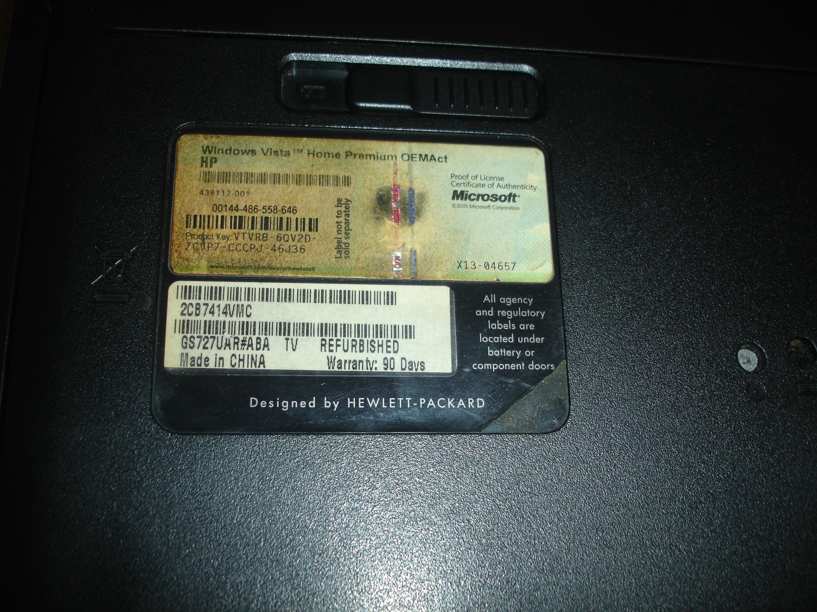 HP Pavilion DV9500 Laptop AMD Turion 64 X2 120 GB HD 2GB RAM Vista AC Adapter