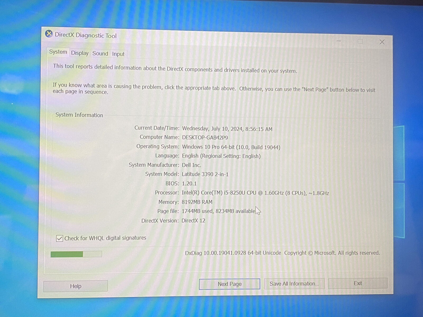 Dell Latitude Touch 3390 2-in-1 i5-8350U 1.6GHz 8GB RAM 256GB SSD Win10