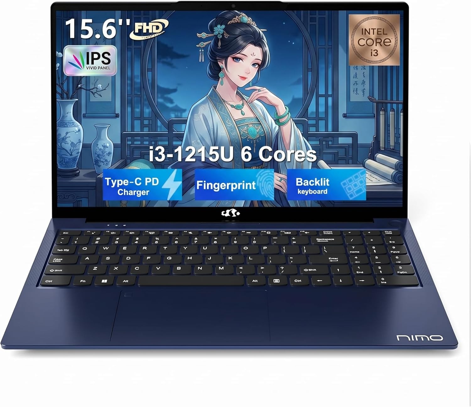 NIMO 15.6″FHD IPS Laptop Intel Core i3-1215U (Beats i5-1135G7)16GB RAM 512GB SSD