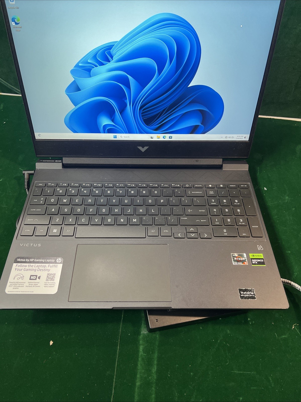HP Victus Gaming Laptop 15.6″ FHD Ryzen 5 7535HS RTX 2050 24GB RAM 512GB SSD