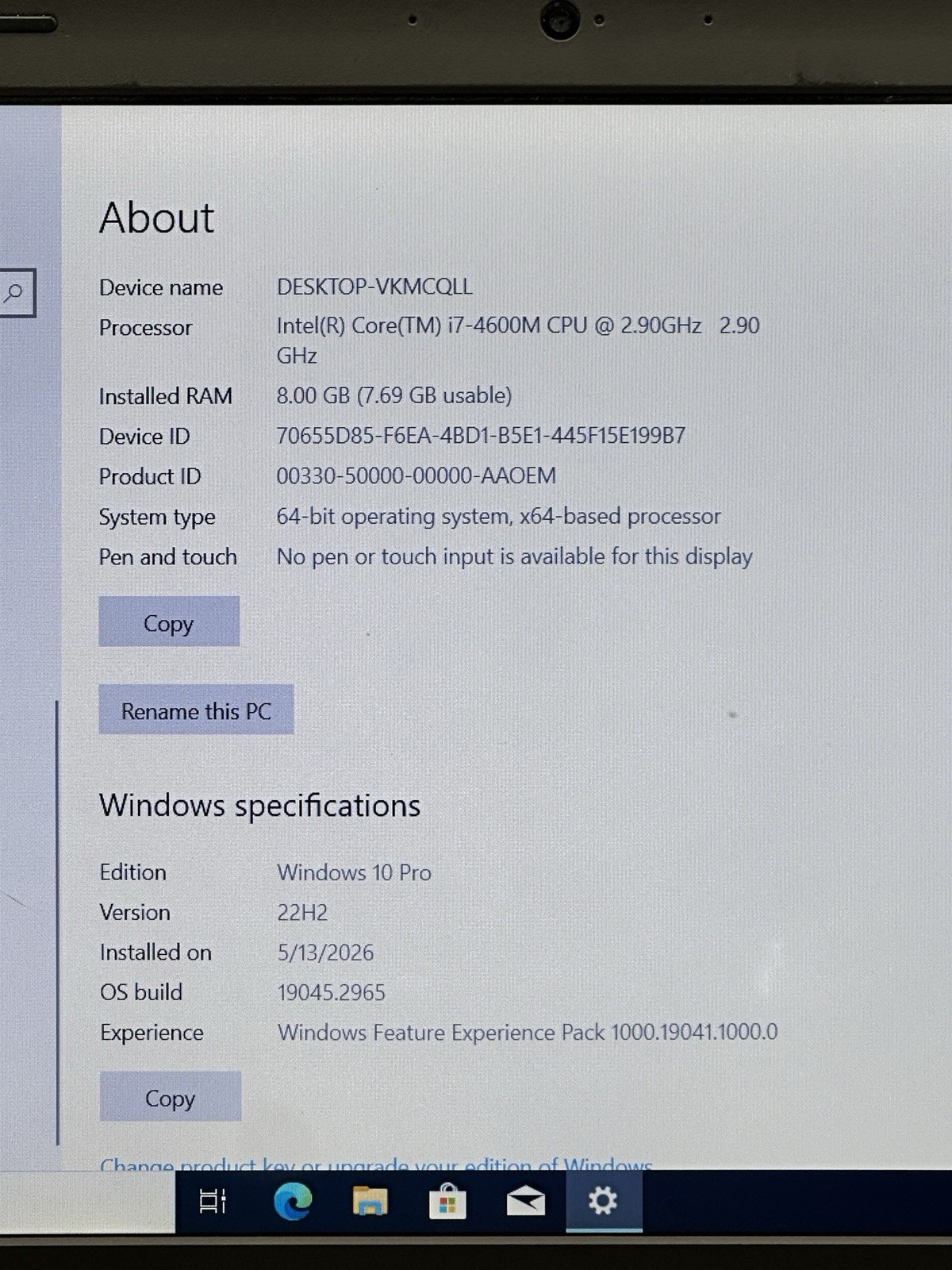 Lenovo ThinkPad T440p Intel Core i7-5th 4600M @ 2.9GHz, 8GB RAM, 512gb