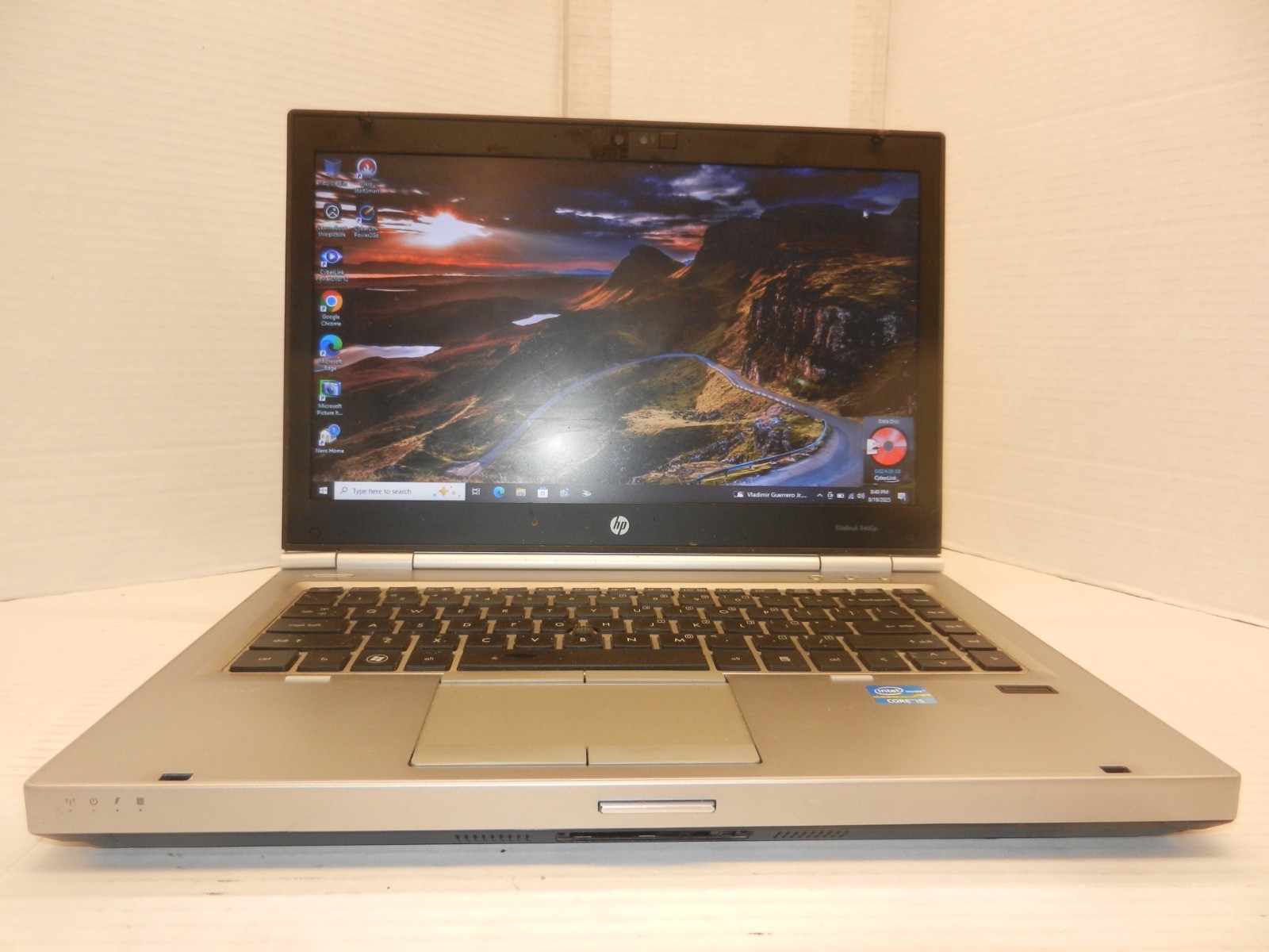 HP ELITEBOOK 8460P 14″ CORE i5-2450M@2.5GHz 4GB RAM 256GB SSD WINDOWS 10