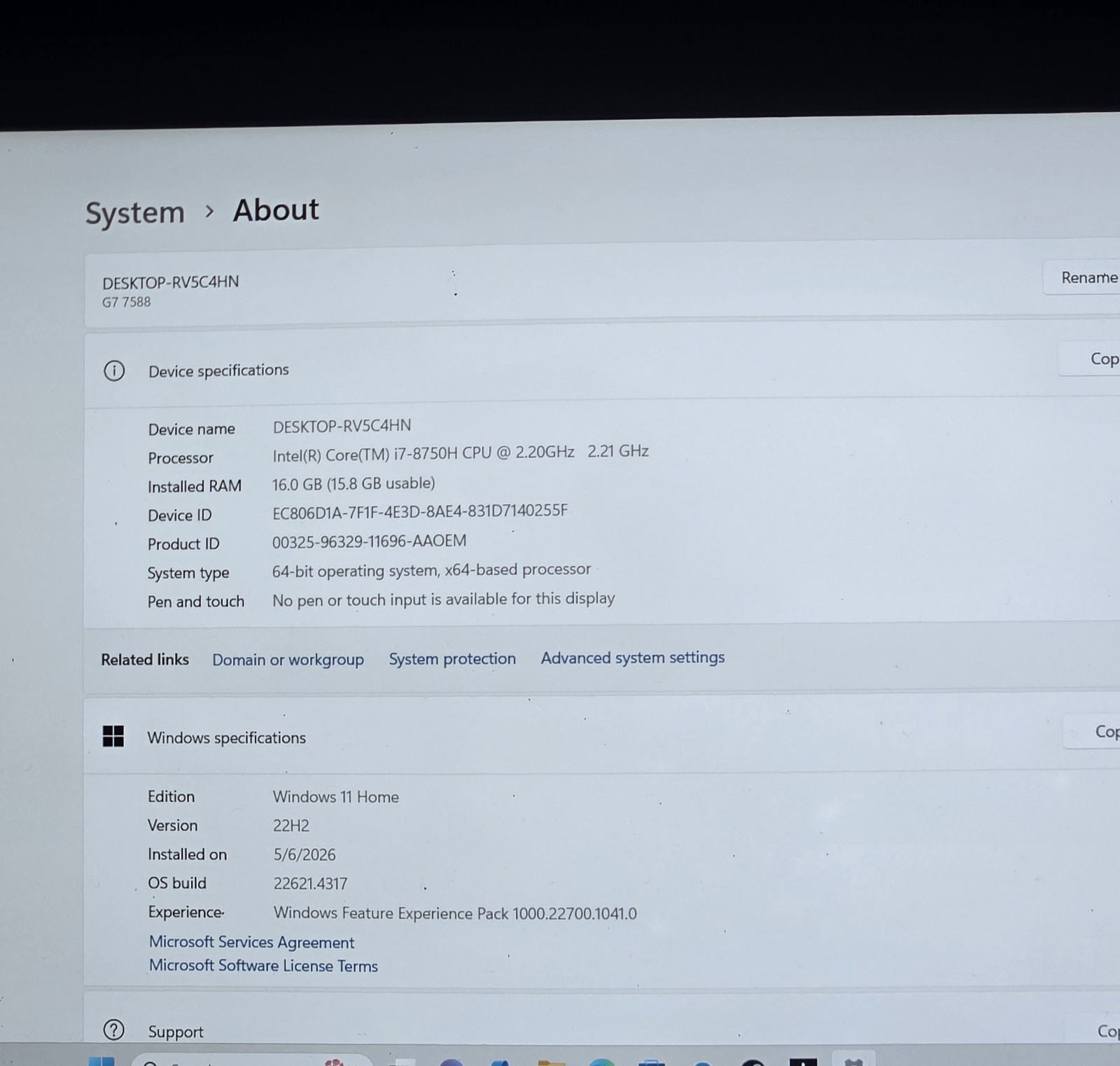 dell g7 15 7588 Gaming Laptop