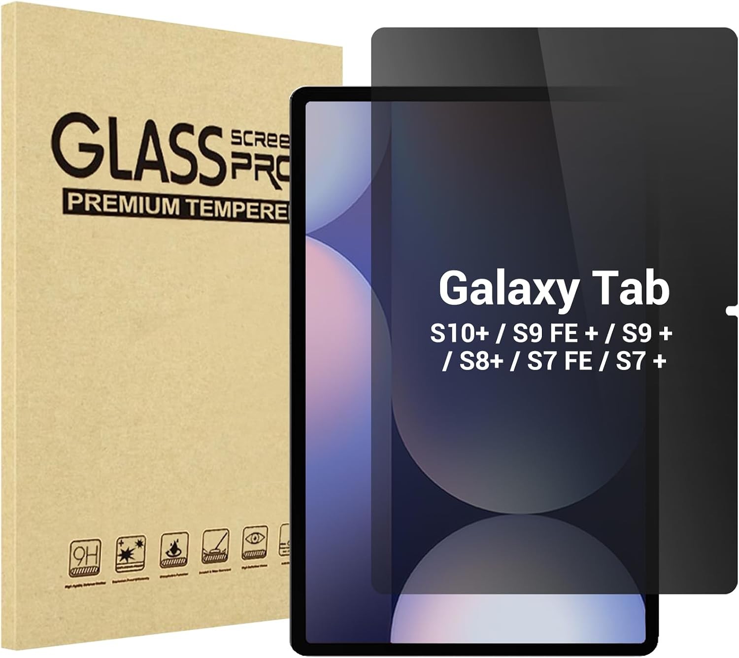 Privacy Screen Protector for Galaxy Tab S10 Plus/S9 FE Plus/S9 Plus 12.4 Inch