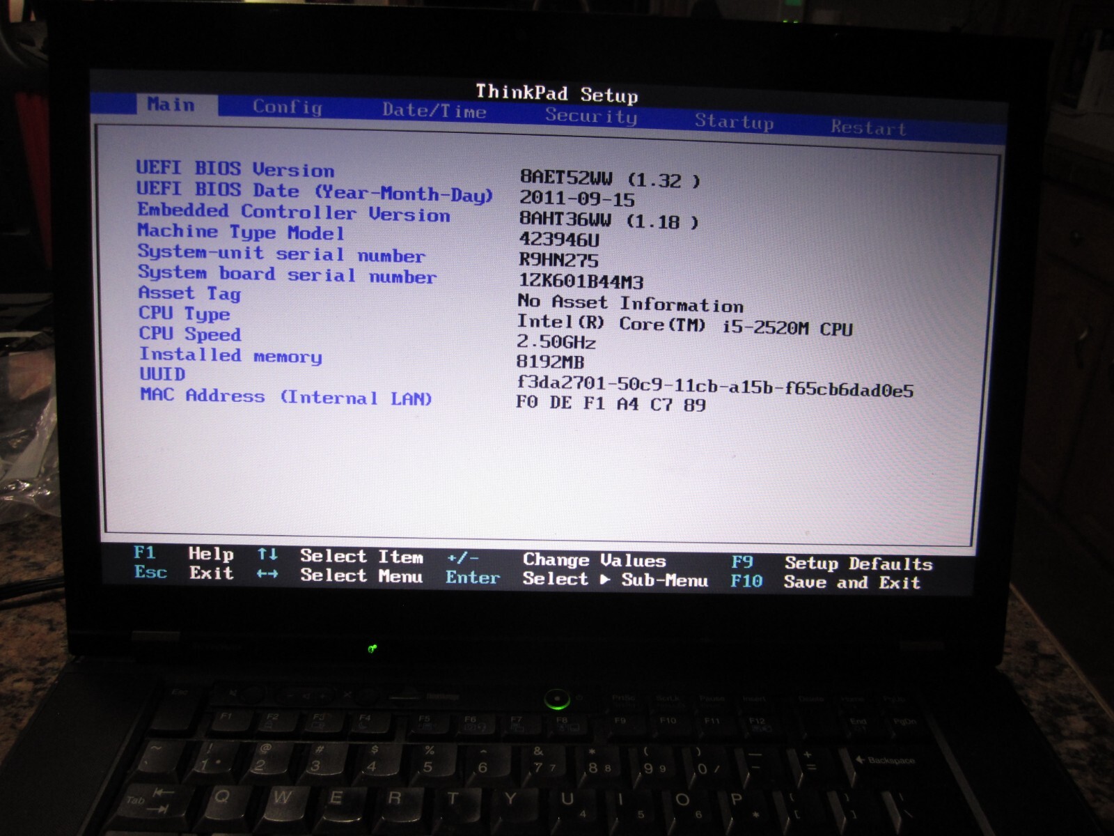 Lenovo Thinkpad T520 15.6″ Core i5-2.5 GHz 8GB RAM 256 GB SSD win 10 Pro