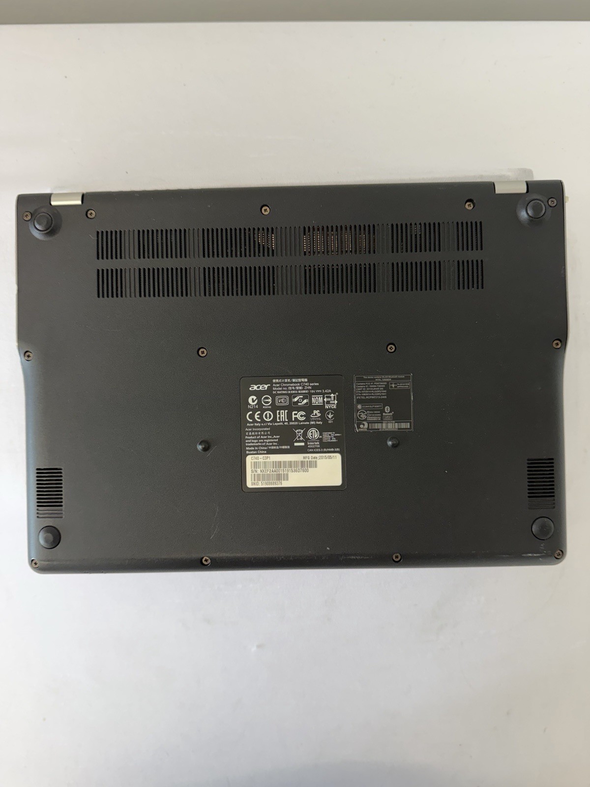 Acer Chromebook C740-C3PI Laptop – Good Screen – Intel Celeron 3205U – Read Des