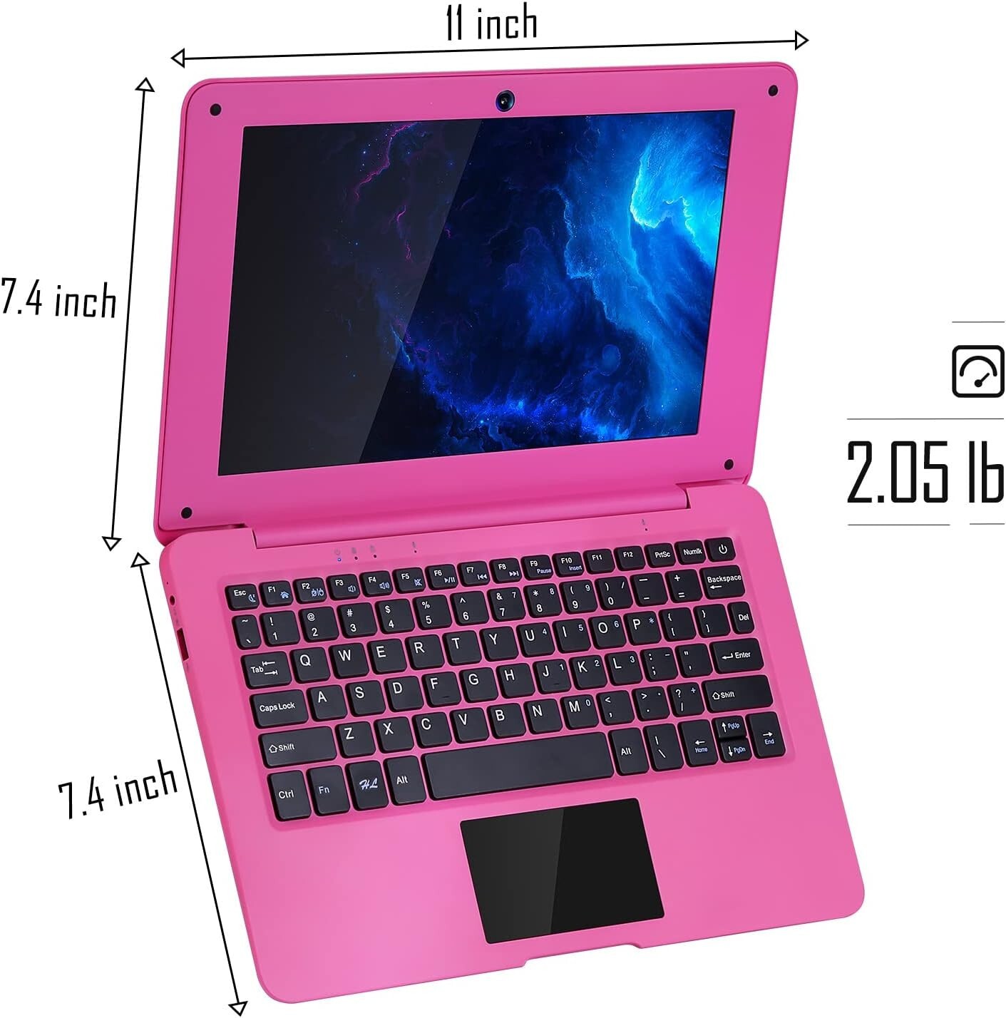 Laptop Computer 10.1” Quad Core Android 12.0 Mini Netbook WiFi Webcam Bluetooth