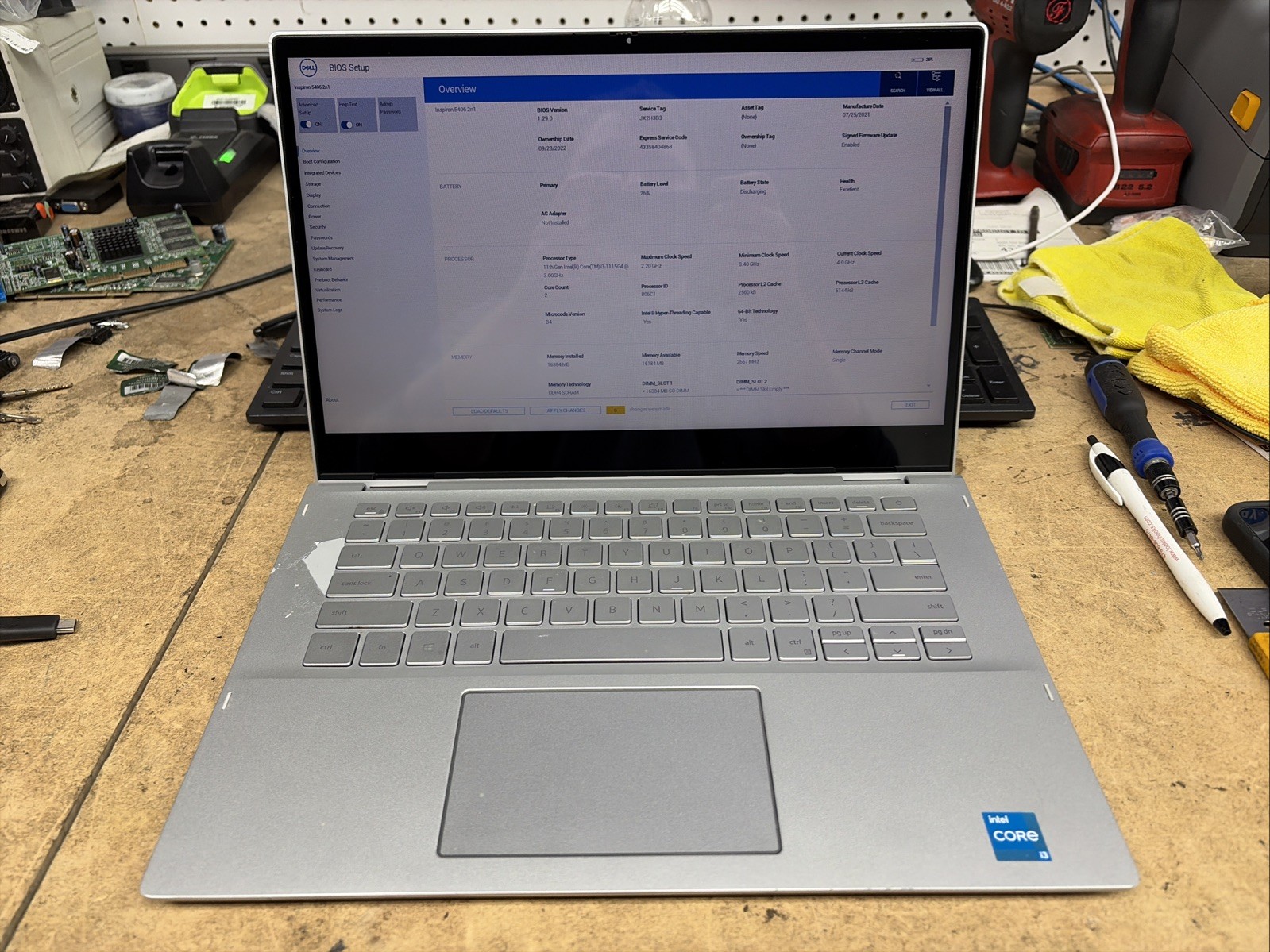 Dell Inspiron 5406 2-n-1 14″ i3-1115G4 16GB RAM No OS/SSD