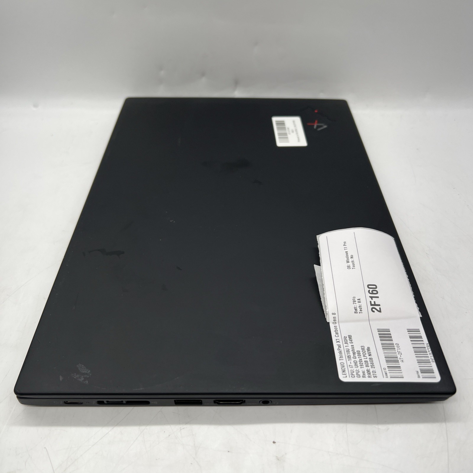 Lenovo ThinkPad X1 Carbon Gen 8 i7-10510U 1.80GHz 8GB RAM 256GB SSD Win11P