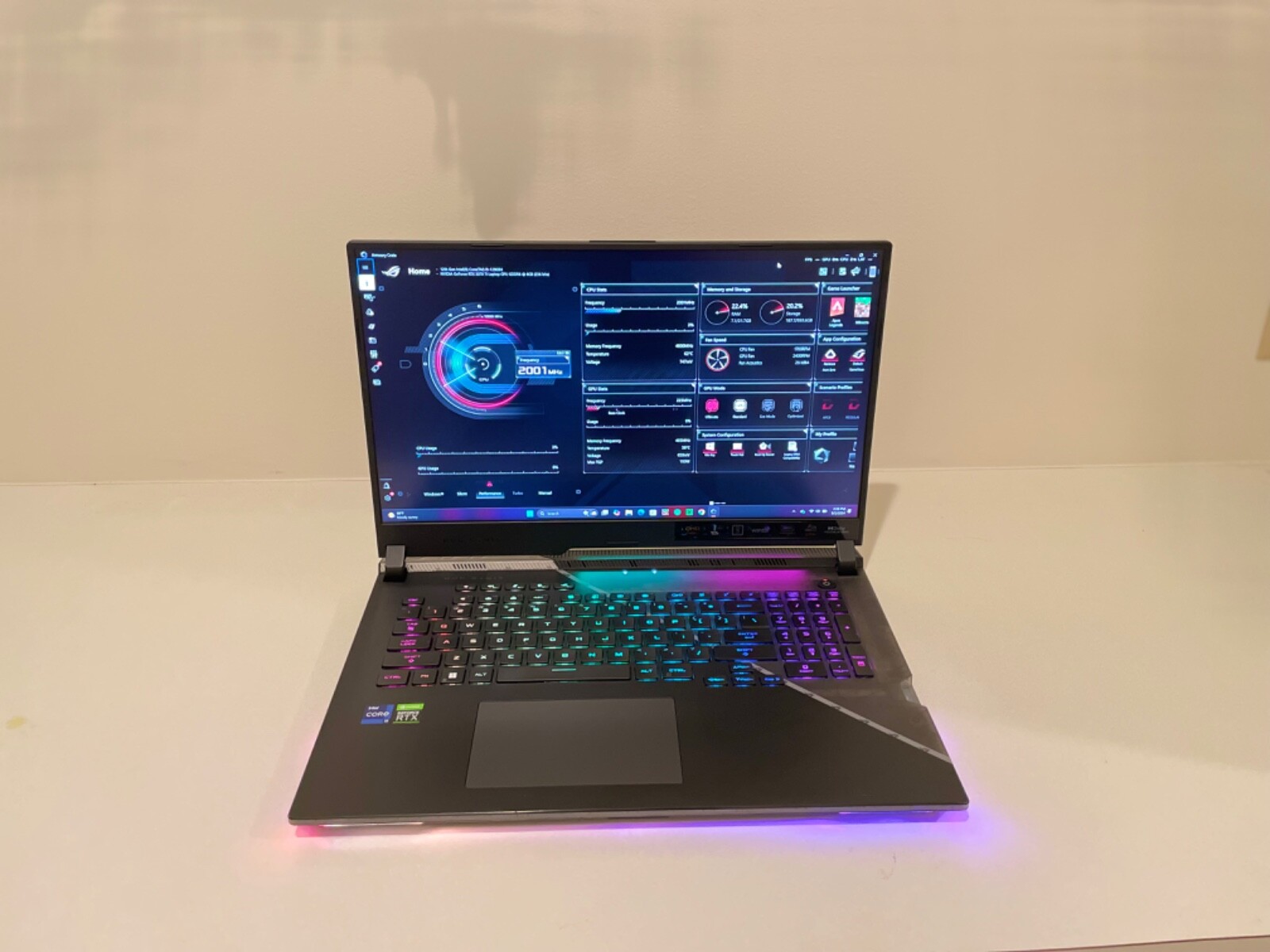 ASUS ROG Strix Scar G733Z Laptop NVIDIA RTX 3070ti 32GB DDR5 1TB NVMe i9-12900H