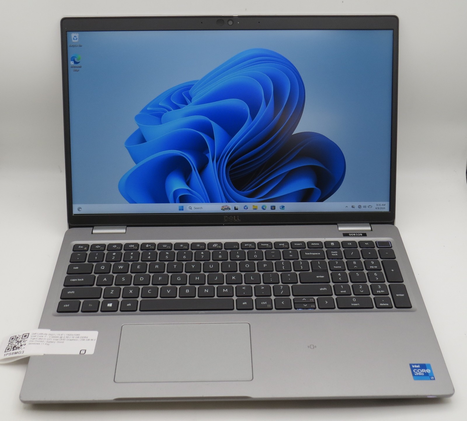 Dell Latitude 5521 | i7-11850H @ 2.5GHz | 16GB / 256GB | MX450 | 15.6″ | Win 11