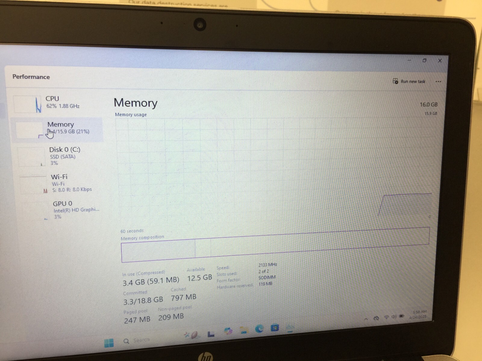 HP EliteBook 850 G3 15.6″ (256GB Core i5 6th gen 2.30GHz 16GB RAM WIN 11 PRO