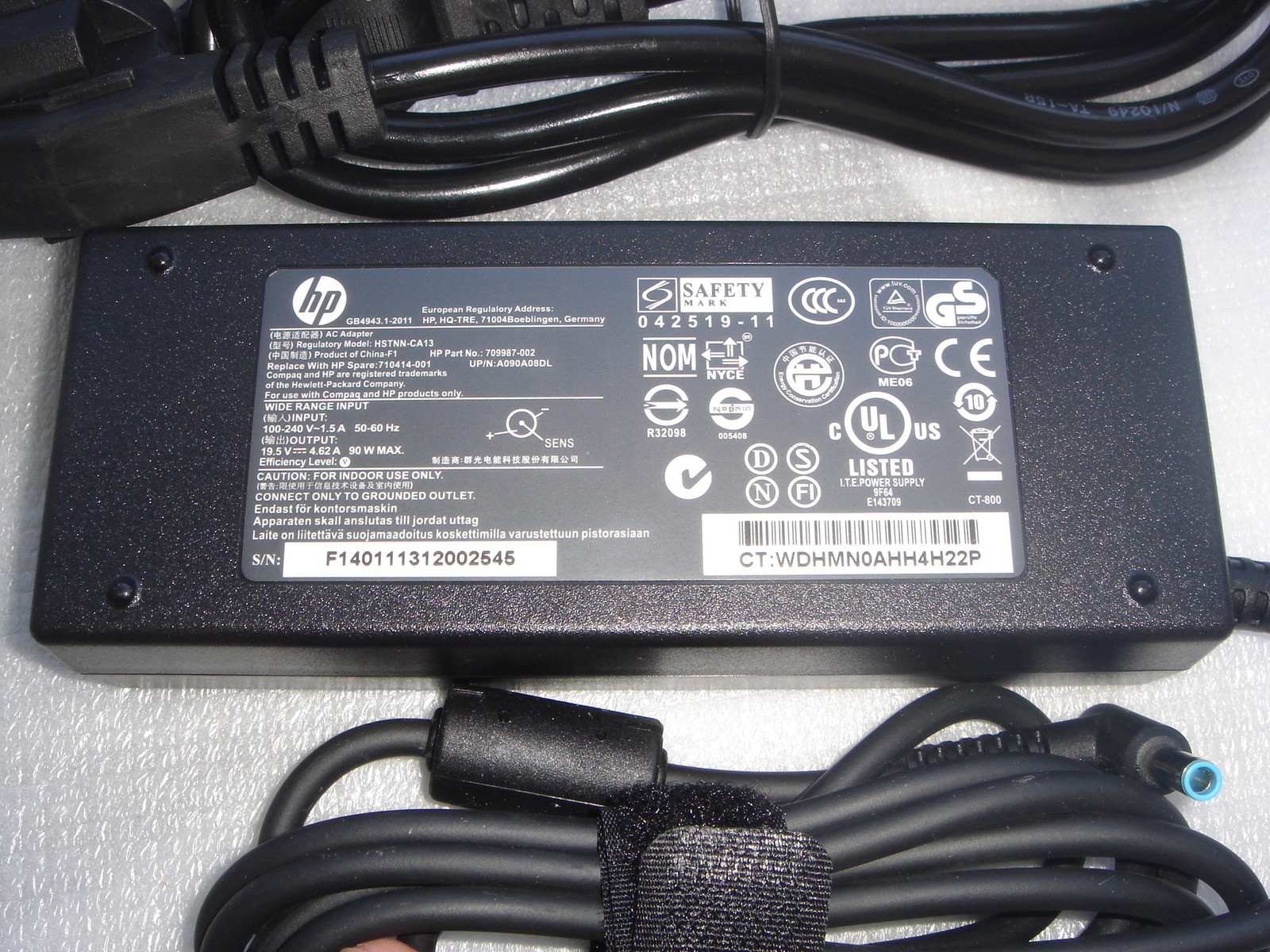 HP Envy 17 90W Power Supply 709987-001 709987-002 709987-003 HSTNN-LA