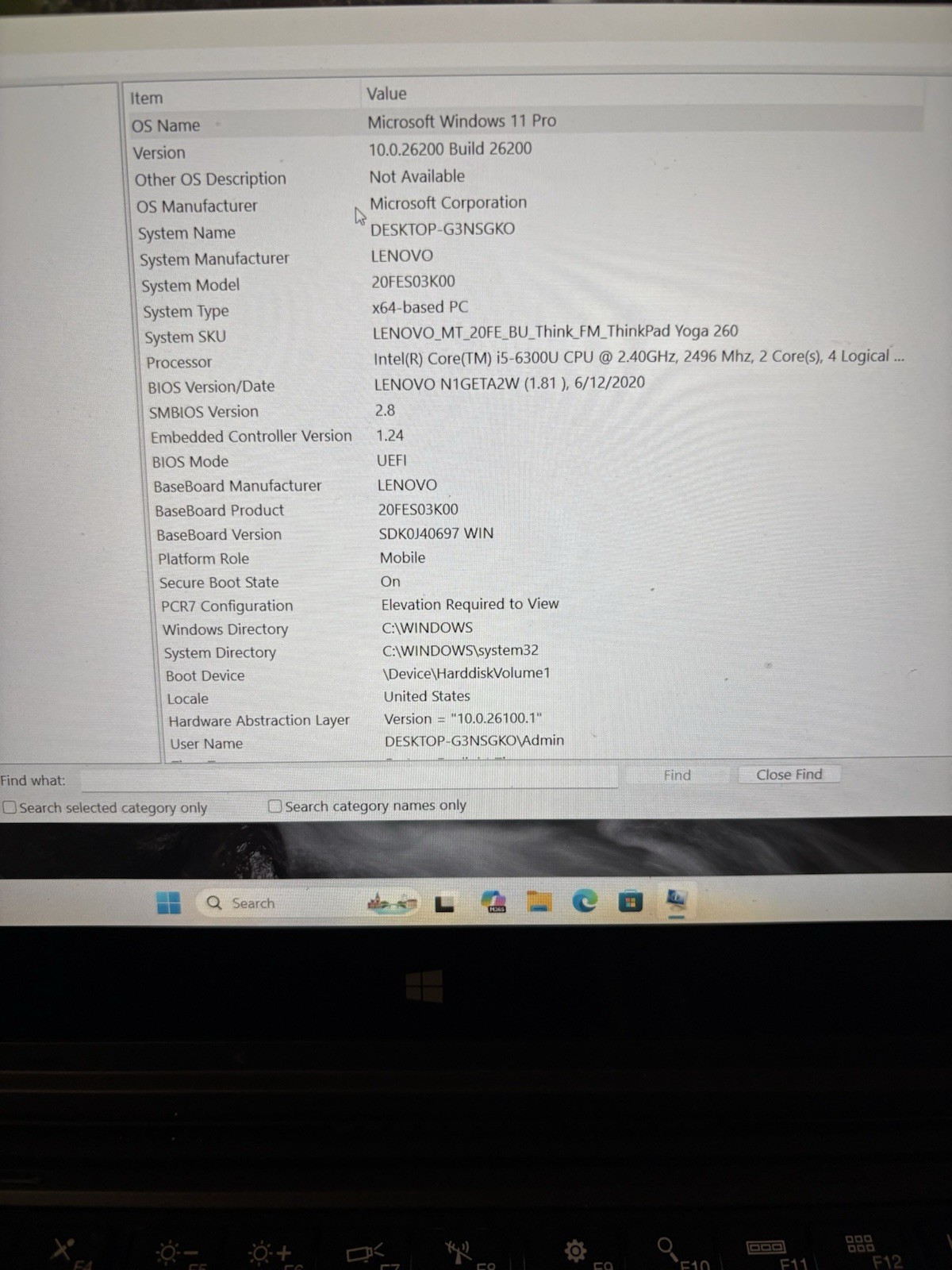 Lenovo ThinkPad Yoga 260 Intel Core i5-6200U@2.30GHz 8GB RAM 256GB SSD Win 11
