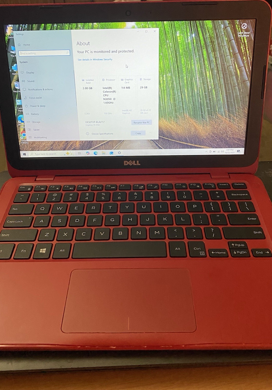 Dell Inspiron 11 Celeron N3050 1.6GHz 2GB RAM 32GB Win10 – Speaker Disconnected