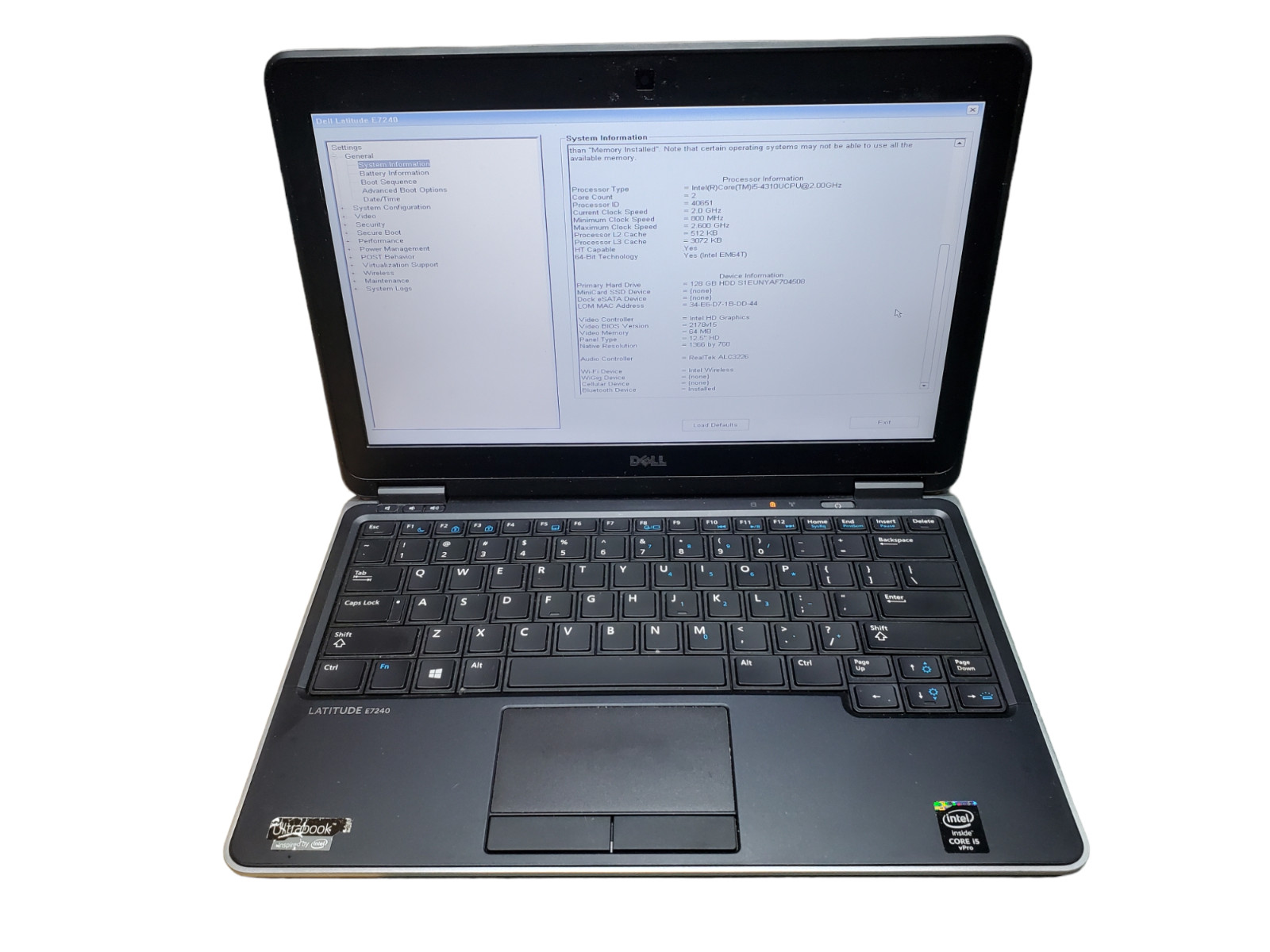 Dell Latitude E7240 12″ Laptop i5-4310u 4gb Ram 128GB SSD
