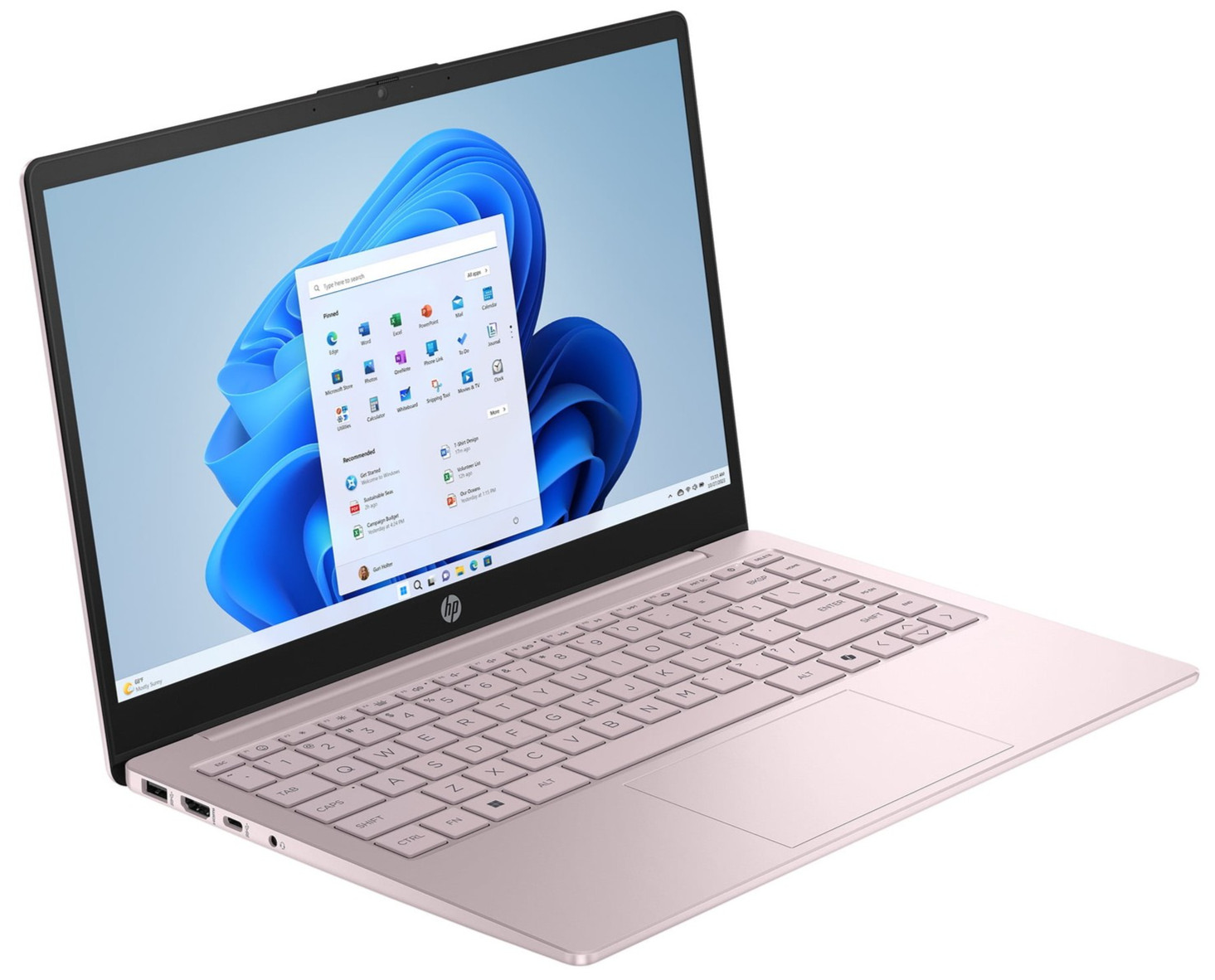 HP Laptop 14″ HD Quad-Core Intel N150 8GB RAM 128GB UFS Webcam Windows 11 Pink