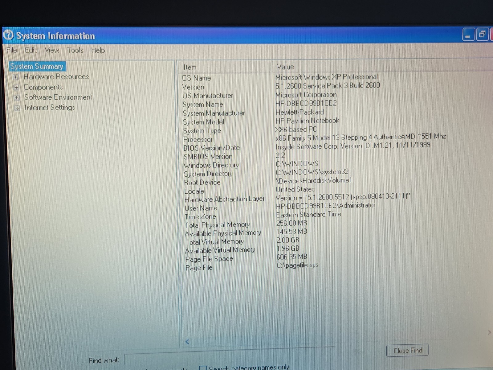 HP Pavilion N3410 12.1” (AMD-K6®-2 @ 551MHz ,256MB RAM , 6.04GB HDD) Win XP Pro