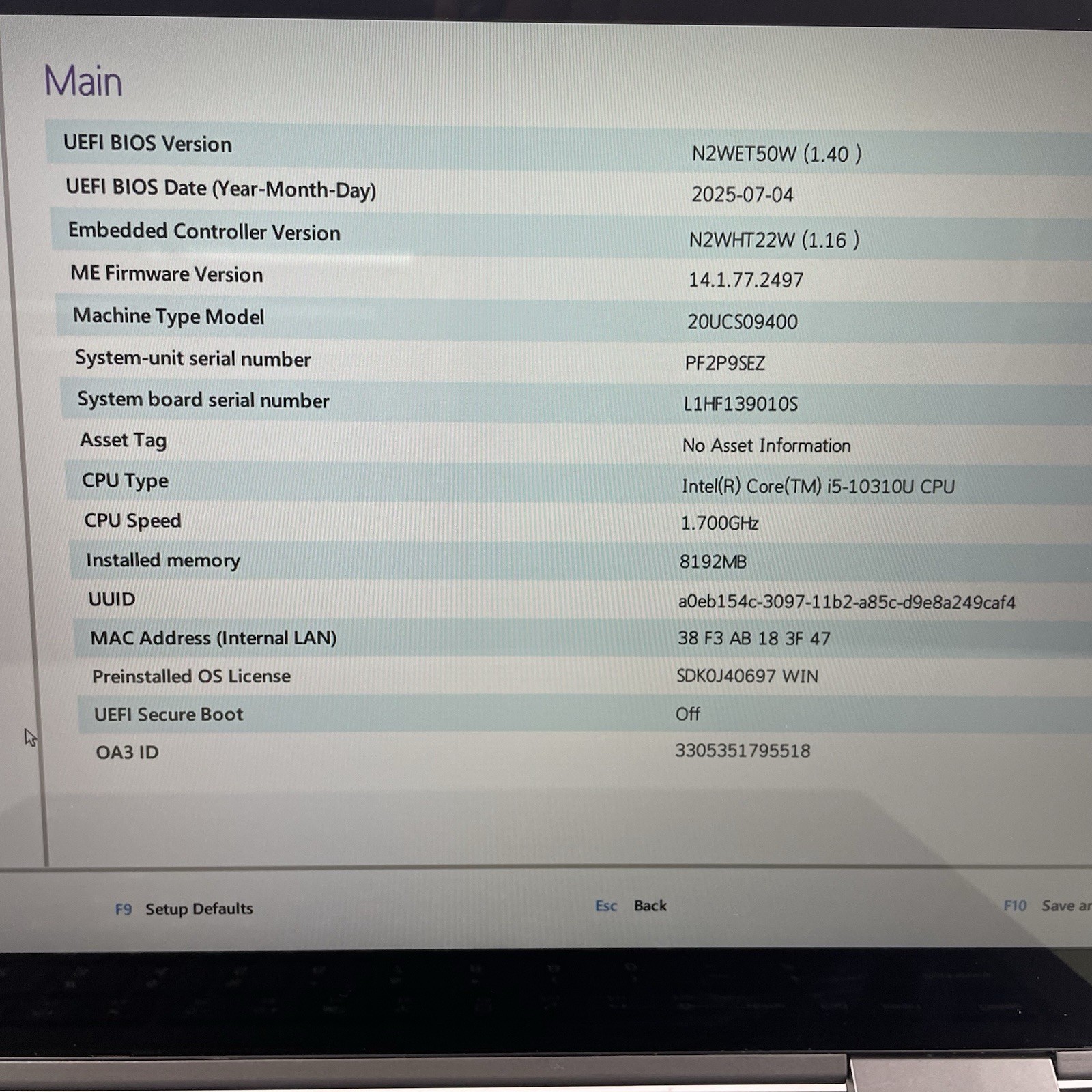 Lenovo ThinkPad X1 Yoga Gen5 14″ i5-10310U 1.70 GHz 8 GB RAM No SSD/OS/AC