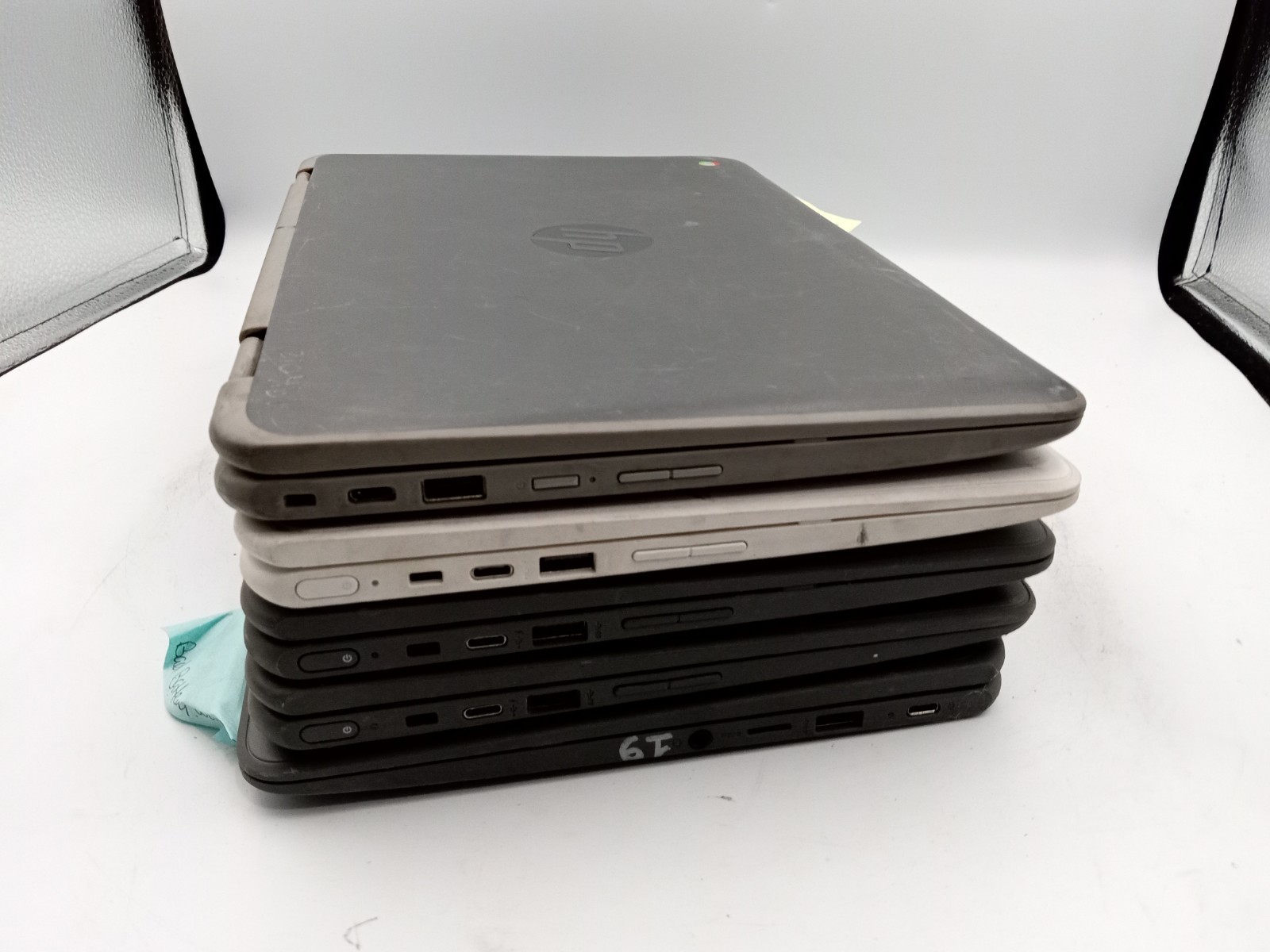 Lot of 5 – HP Chromebook x360 11.6″ Laptops – FOR PARTS – VARIOUS ISSUES -RR