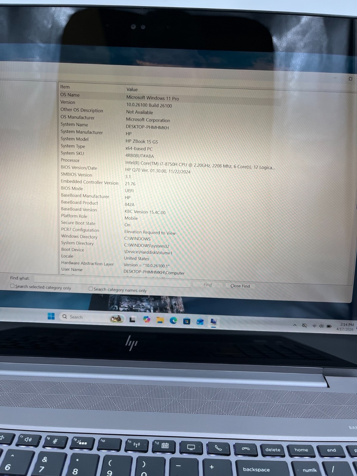 HP zBook 15 G5 i7-8750H 2.20GHz 16GB Ram 512GB SSD Win 11 PRO P1000