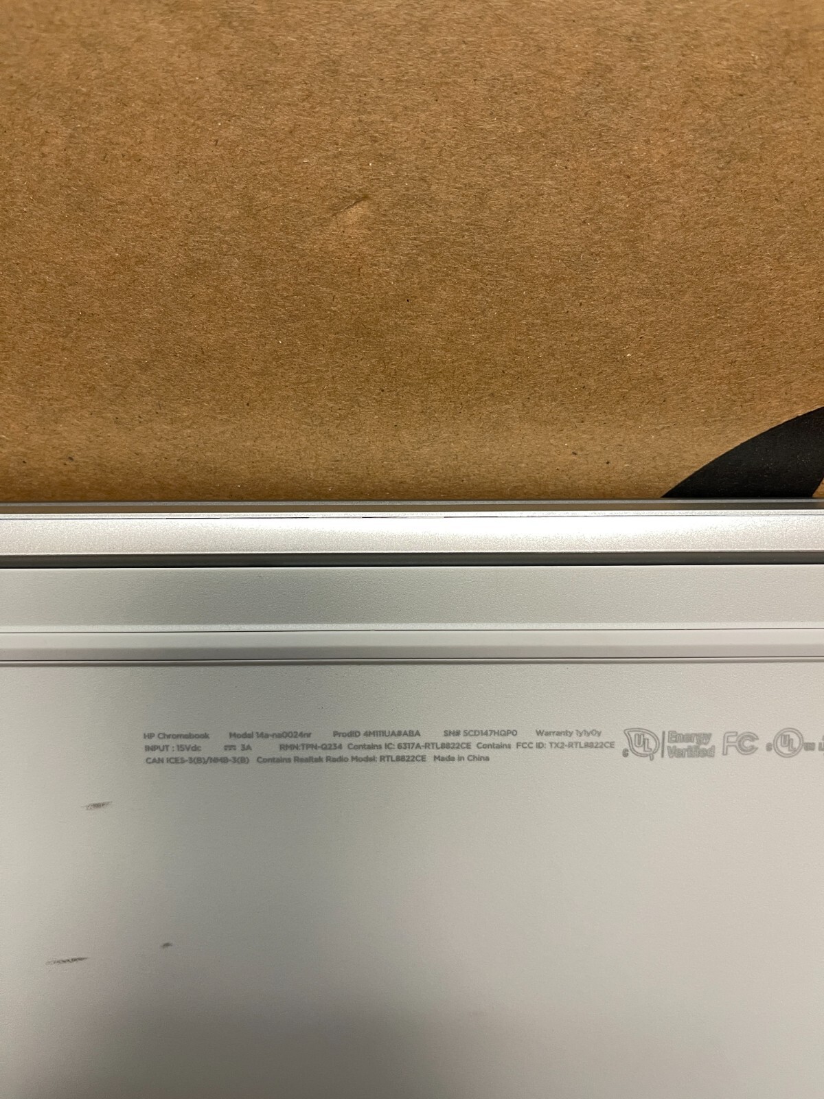 HP Chromebook 14a-na0024nr Silver 4GB RAM 32GB Storage Integrated 14″ Laptop