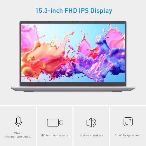 15.6″ FHD IPS Laptop Computer, 16GB Dual RAM 1TB SSD, Win 11 Pro, Full