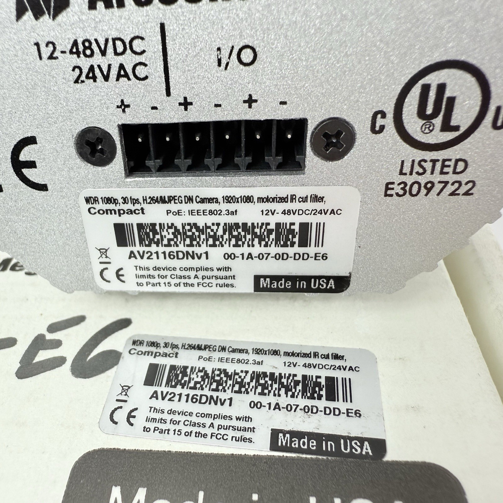 Arecont Vision AV2116DNv1 MegaVideo Camera H.264 + MPL33-12A Lens – New Open Box