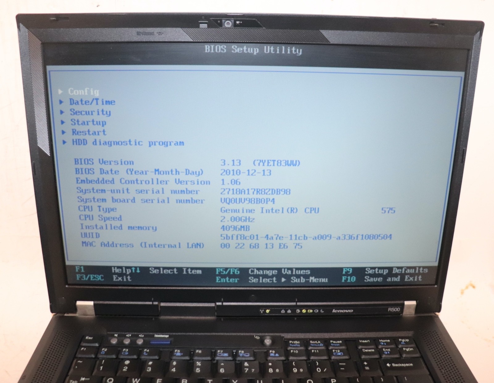 Lenovo ThinkPad R500|Intel Celeron@2.00GHz|4GRAM|500GB HDD|WIN 7Prof|WiFi|Webcam