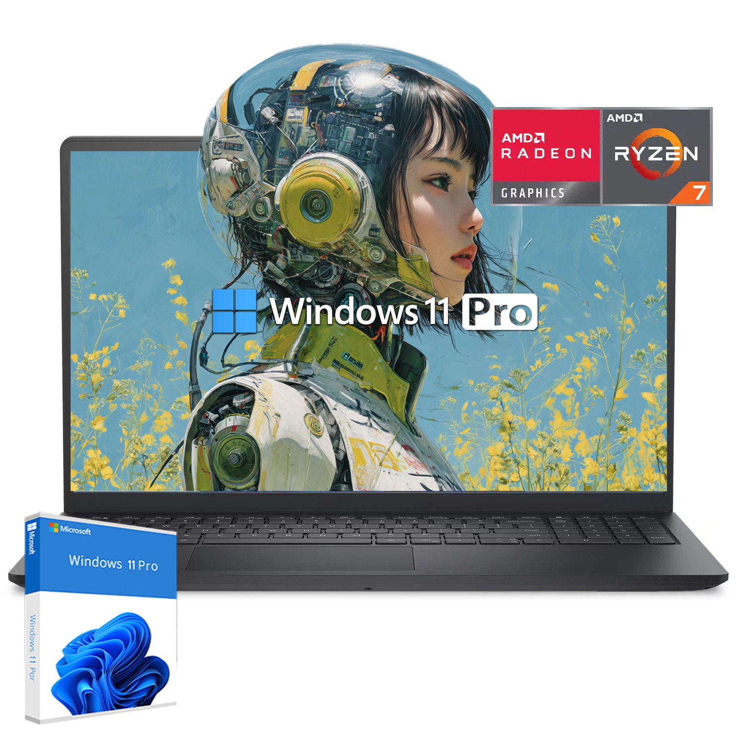 Dell Inspiron 15.6″ 2K Touchscreen Laptop AMD Ryzen 7 UpTo 64GB RAM 4TB Win11Pro