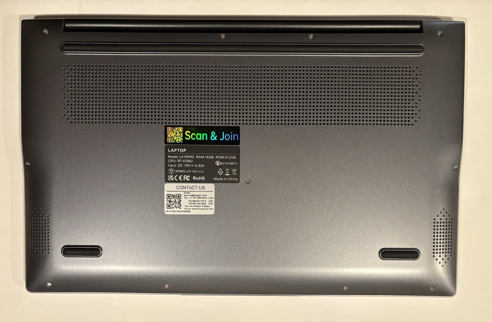 Mallrace Lx15 pro R705700U Laptop Computer READ