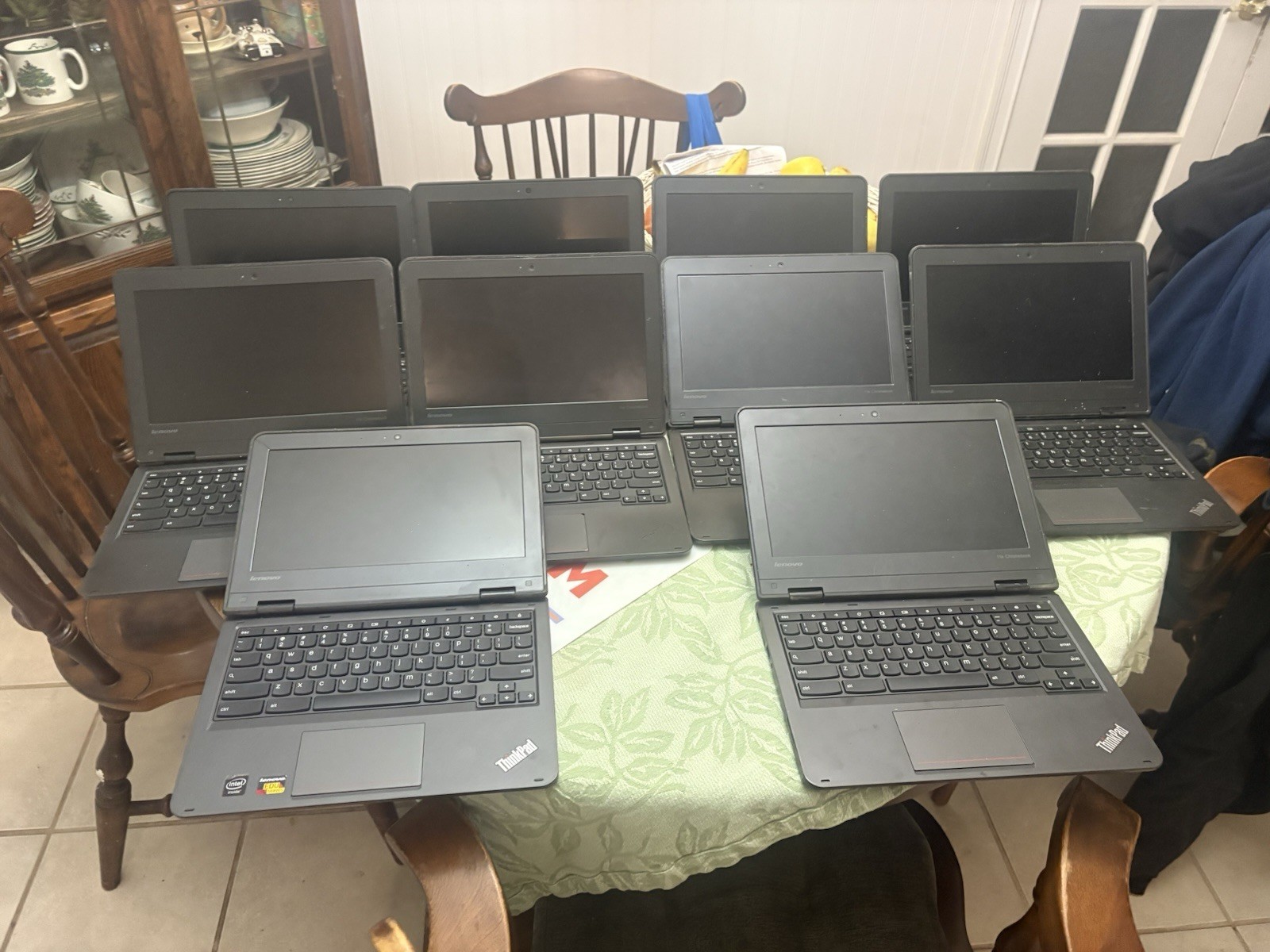 LOT OF 10 Lenovo ThinkPad 11e Chromebook Laptops UNTESTED AS IS. MAKE OFFER