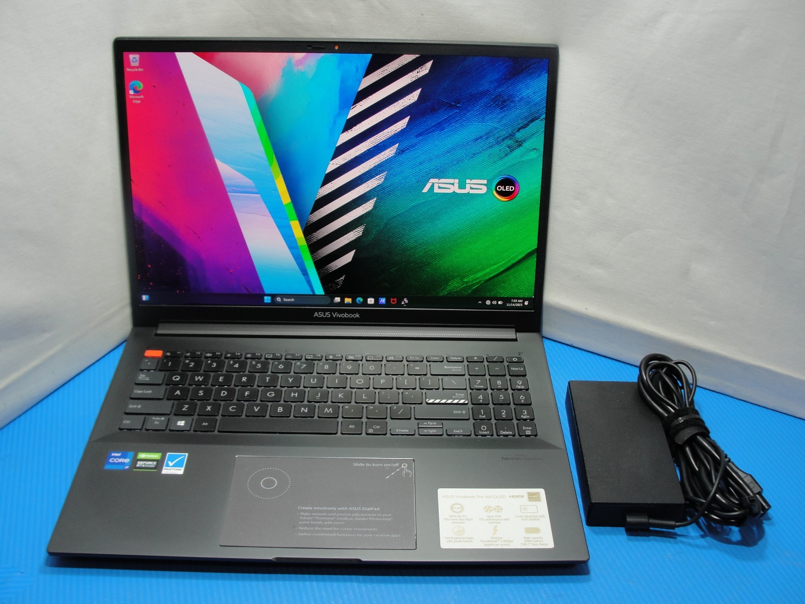 ASUS Vivobook Pro 16X OLED N7600 i7-11370H 32GB RAM 1TB SSD RTX 3050 +Charger