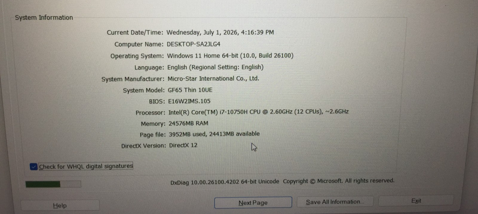 MSI MS-16W2 GF65 THIN 10UE i7 15.6′ NVIDIA RTX 3060
