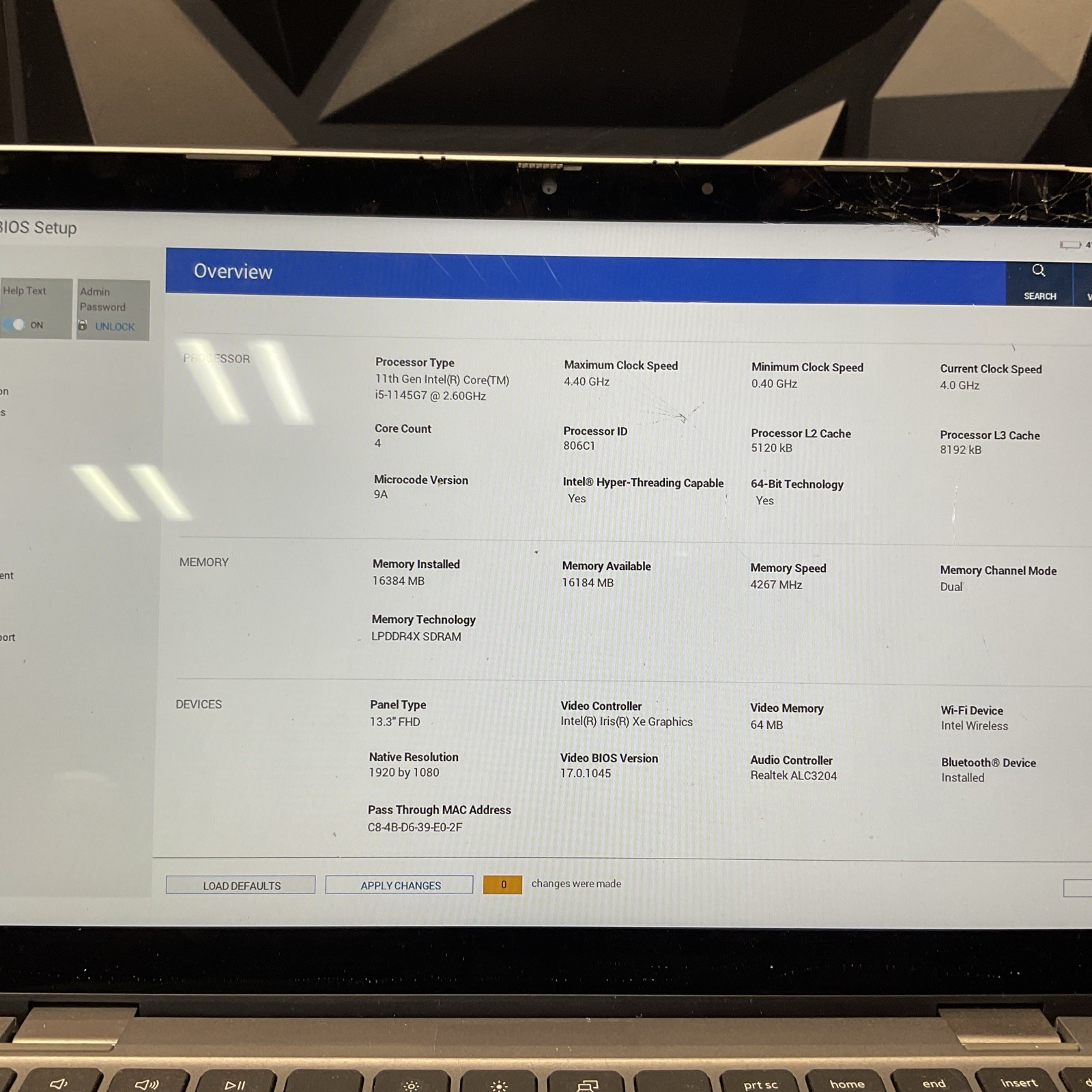 Dell Latitude 3330 / i5 11th Gen / 16GB RAM / BIOS Locked / Cracked Screen / C15