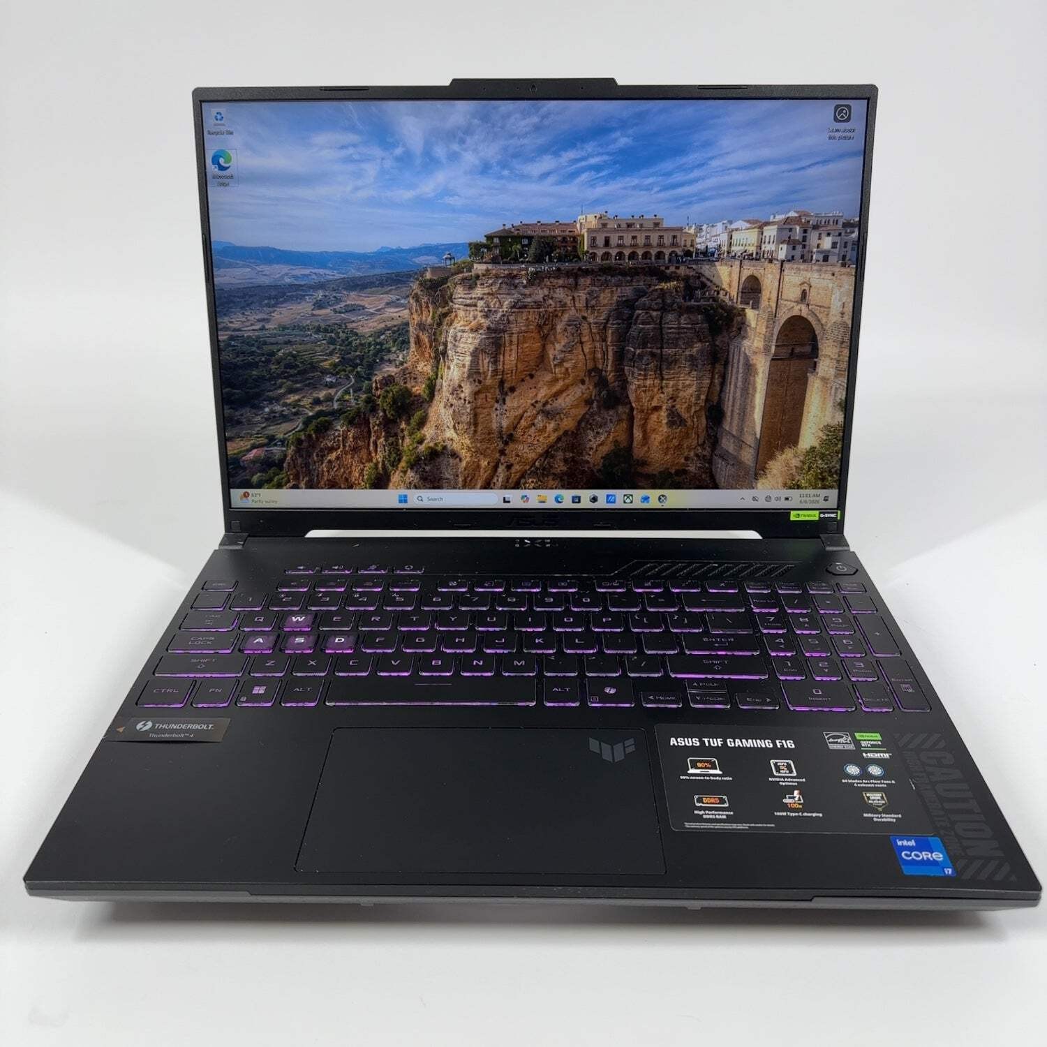 Asus TUF F16 FX607VU 16″ i7-13620H 2.4GHz 16GB RAM 512GB SSD GeForce RTX 4050