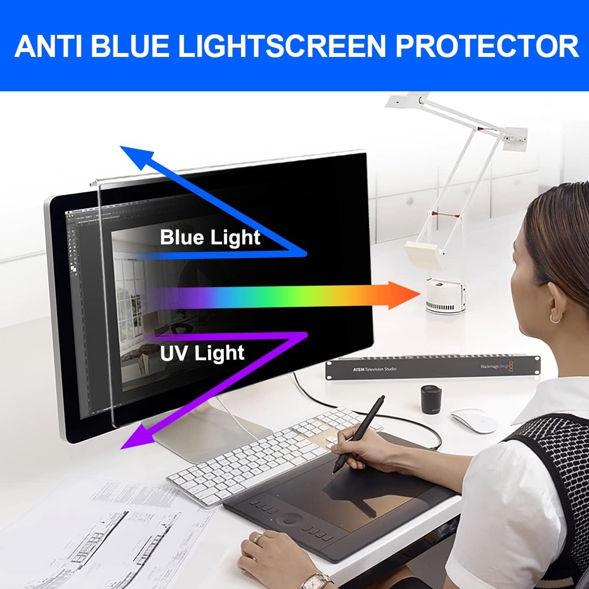 27″ Anti-Glare Privacy Screen Filter for Widescreen Monitor – Screen Protector