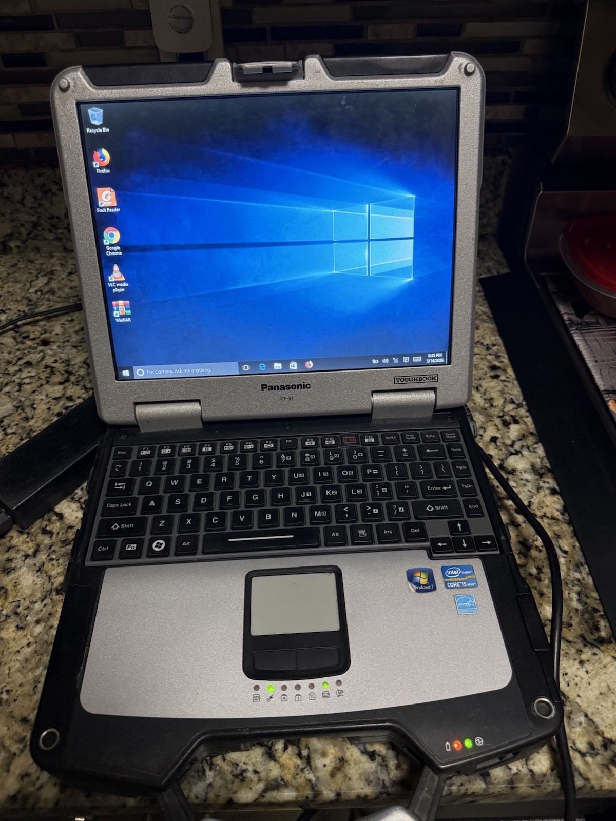 Panasonic Toughbook CF-31 Intel Core I5-2520M CPU @ 2.50GHz 500GB Windows 10 8GB