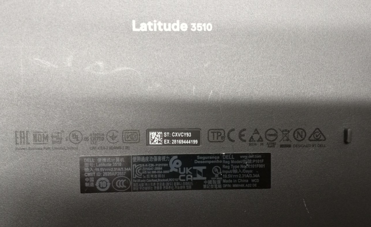 Dell Latitude 3510 15.6″FHD i5-10210U@1.6GHZ 8GB RAM 256GB NVMe Win11Pro MC567*!
