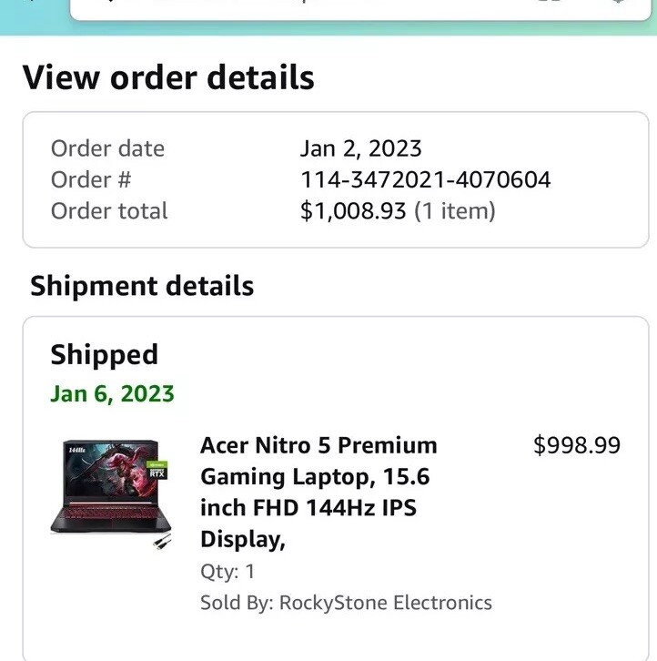 Acer Nitro 5 Premium Gaming Laptop, 15.6 Inch FHD 1440hz