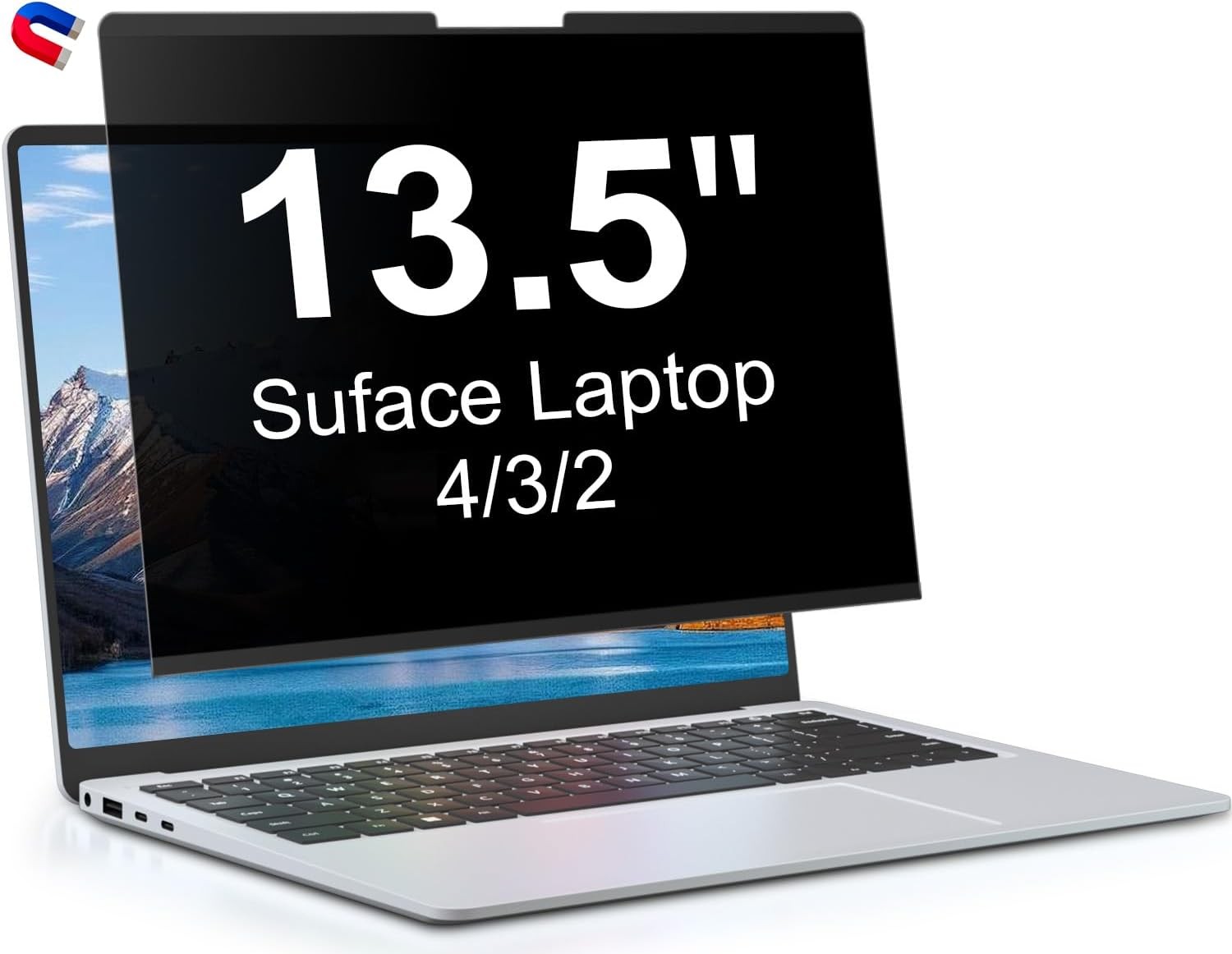 Screen Protector for 13.5 Inch Microsoft Surface Laptop – Magnetic Privacy, Anti