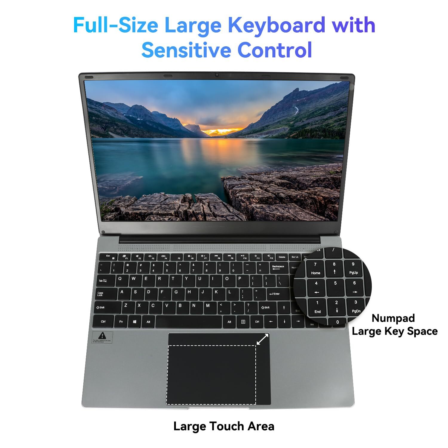 2025 A15.6 inch Laptop Computer Intel Quad-Core Processors 12GB RAM,512GB SSD