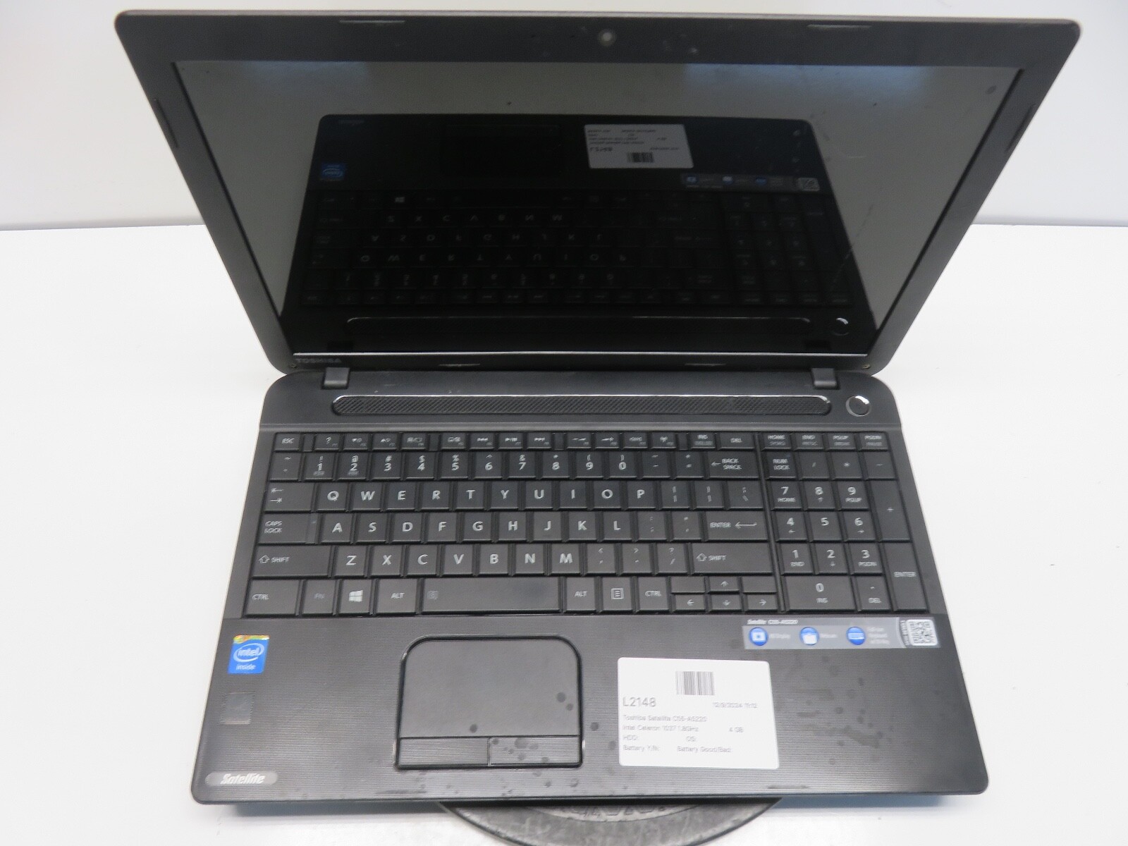 Toshiba Satellite C55-A5220 Intel Celeron 1037 1.8GHz 4 GB NO HDD No Batt