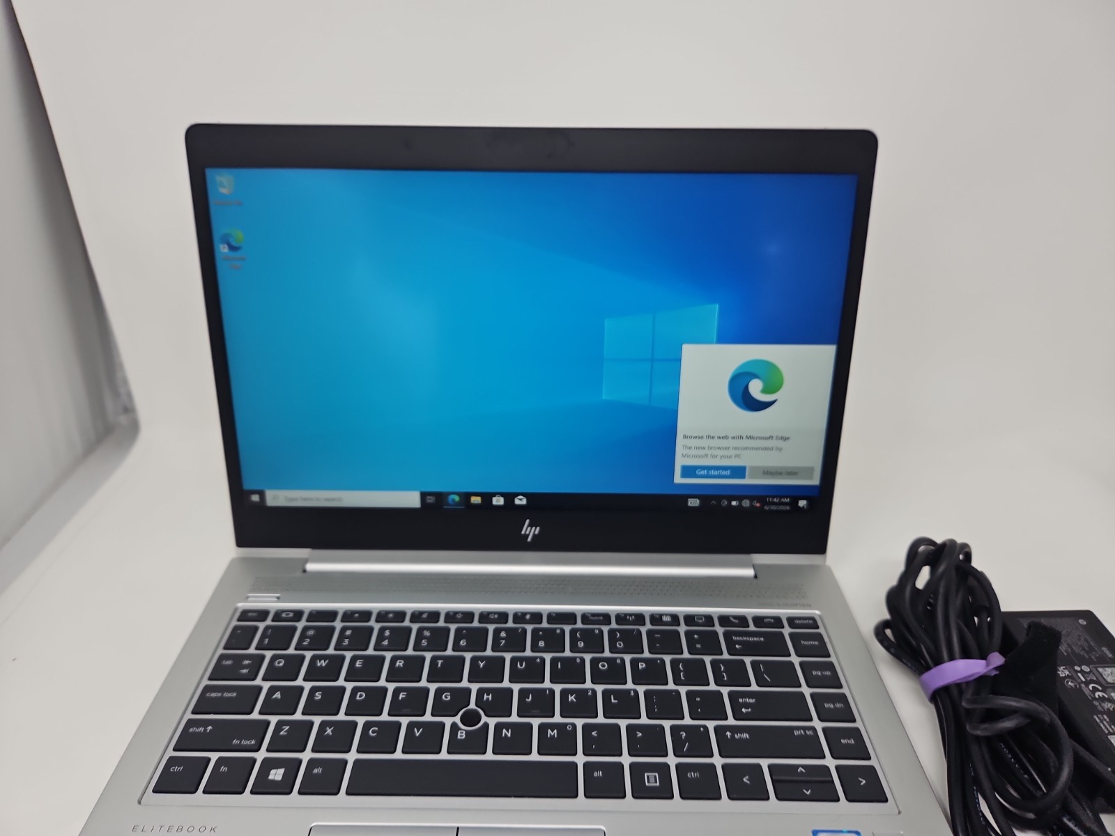 HP EliteBook 840 G6 14″ Laptop – i7-8665U 8GB RAM 250gb SSD Windows 10 Ac Adapte
