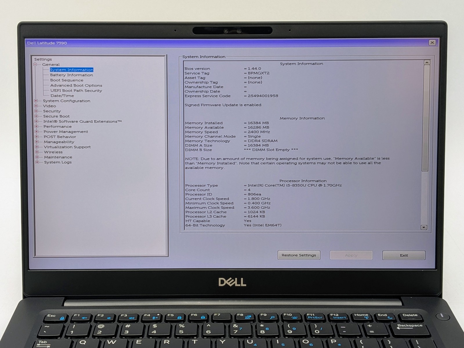 Dell Latitude 7390 13″ FHD Touch I5-8350U 512GB 16GB W11P Backlit FPR IRCam