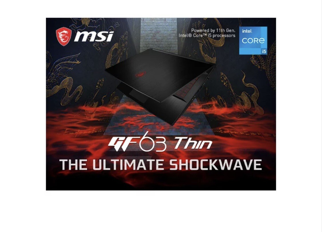 msi gf63 thin gaming laptop