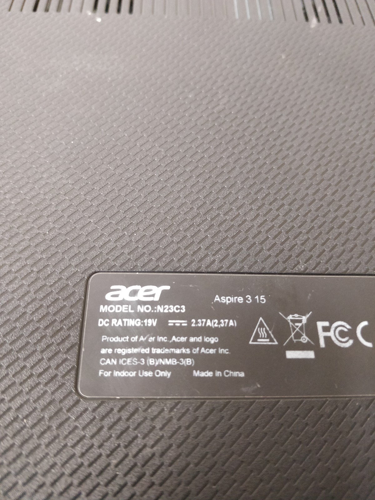 Acer Aspire 3 A315-24PT AMD Ryzen 5-7520U@2.80GHz 8GB RAM NO DRIVE PARTS 9017