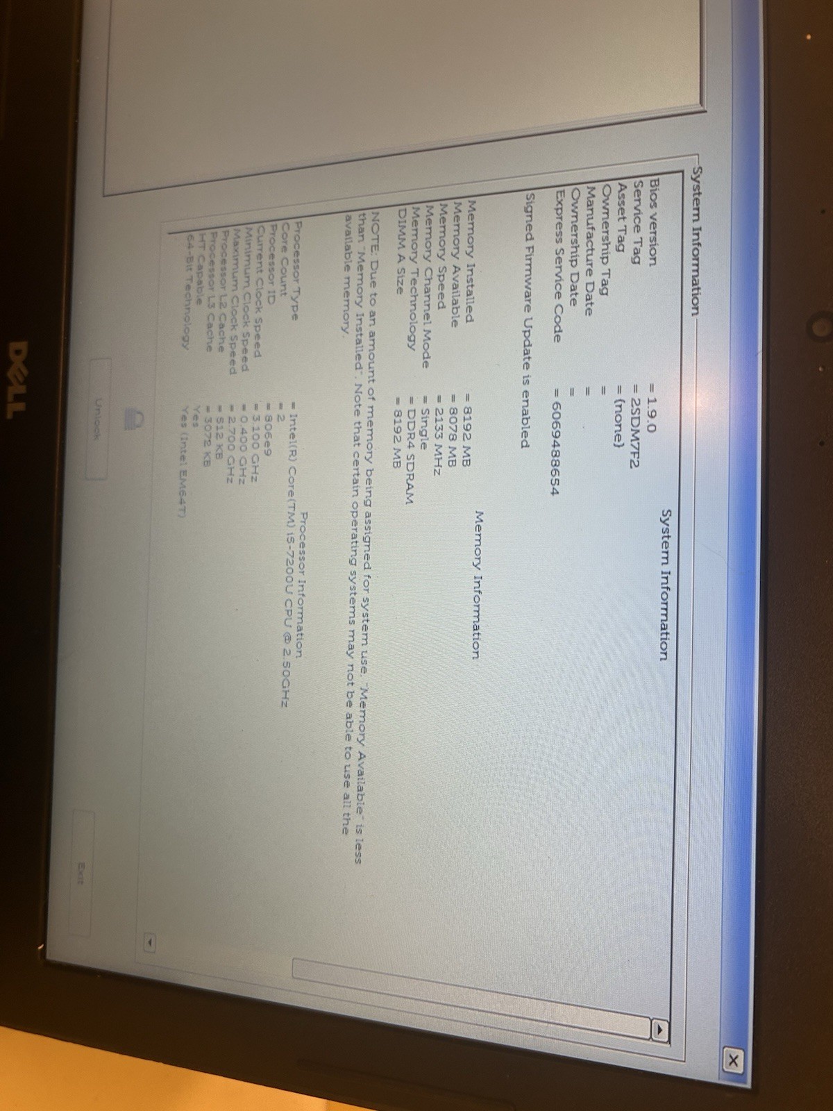 Dell Latitude 3380 Laptop i5-7200 8GB R Boots to BIOS BIOS Unlocked GRADE B
