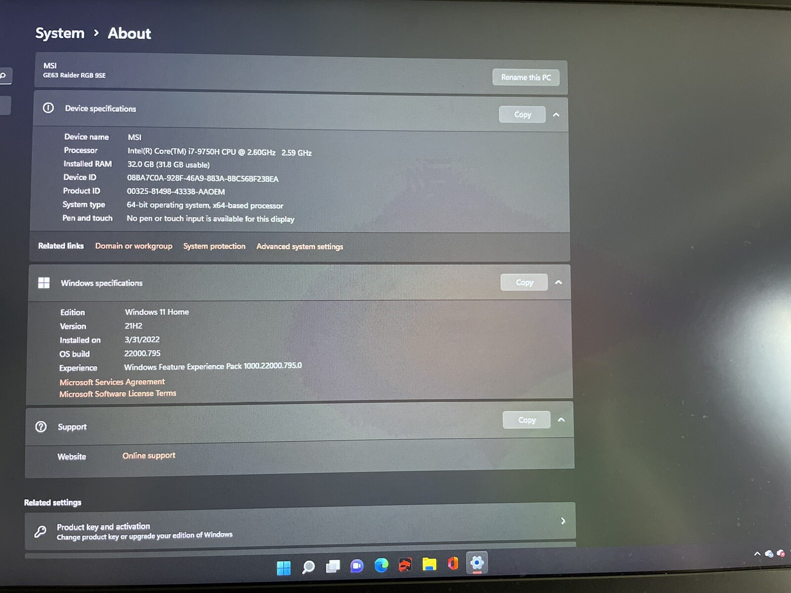 MSI GE63 Raider RGB 9SE – i7-9750H 2.60GHz, 32GB RAM, 512GB+1TB HDD, RTX 2060